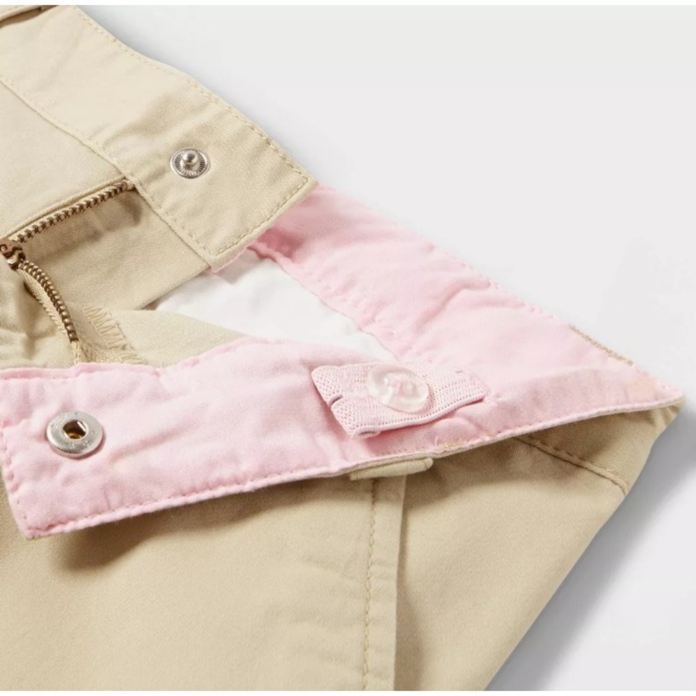 Girls' Uniform Chino Shorts Khaki Size 8 - Picture 3 of 5